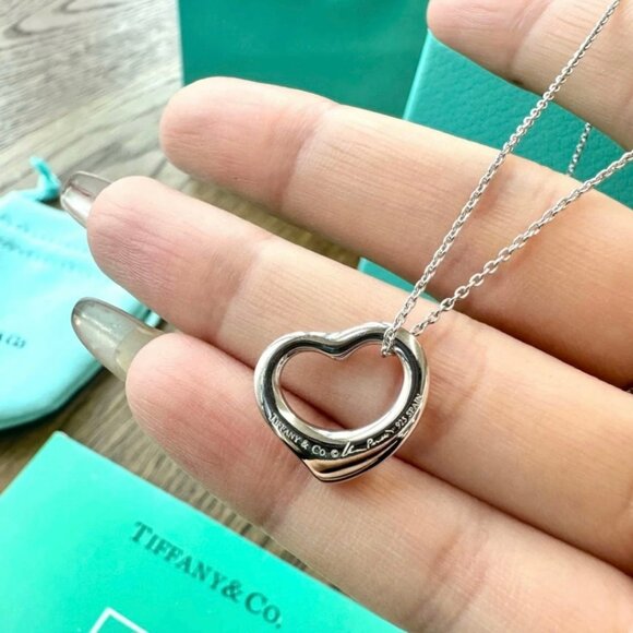 Tiffany & Co. Open Heart Necklace in 925 Sterling Silver - Picture 6 of 9